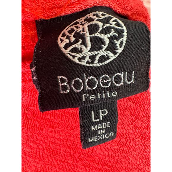 Bobeau Orange Knit Top with X Cross Back 3/4 Length Size L Petite - Picture 3 of 3